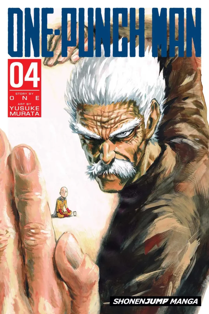 Read One Punch Man Volume 4 Cover featuring Silver Fang the S-Class hero in his iconic martial arts pose.